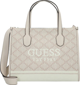 Guess Medium Handtas / Crossbodytas Dames - Silvana 2 - Beige