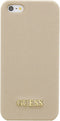 Guess Saffiano Back Cover - Geschikt voor Apple iPhone 5/5S - Beige