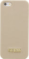 Guess Saffiano Back Cover - Geschikt voor Apple iPhone 5/5S - Beige