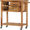 vidaXL - Keukentrolley - 80x45x91 - cm - massief - acaciahout