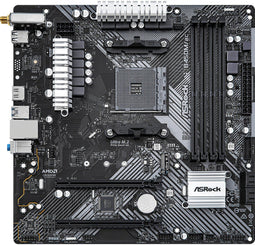 ASRock B450M/ac R2.0 - Moederbord - Micro ATX - AM4 - 128 GB RAM ondersteuning - Wi-Fi 5 - Bluetooth 4.2