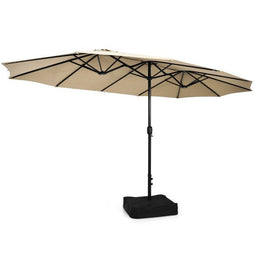 Coast Parasol - Dubbelzijdig - 451,5 x 264 x 243 cm - Beige