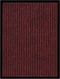 vidaXL - Deurmat - 40x60 - cm - gestreept - rood