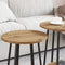 vidaXL - Salontafels - Set - van - 2 - in - Artisan - Eiken - met - Houtcomposiet - en - Metaal