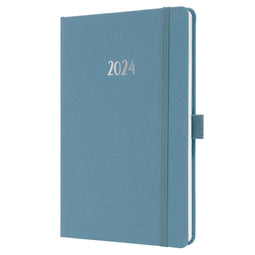 Sigel agenda 2024 - Jolie Feel - A5 - hardcover - 7 dagen / 2 pagina's - powder blue - SI-J4401