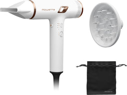 Rowenta Nano HY8140 - Föhn - Compacte lichte haardroger met ultrasnelle motor 266 km/u - Goud/Wit