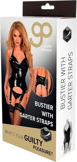 Guilty Pleasure - Datex Bustier met jarretels - XL