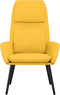 vidaXL Relaxstoel stof mosterdgeel