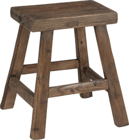 J-Line kruk Rechthoek - hout - bruin