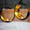 Gadgy Waxinelichthouder Maan - Hangend - Set van 2 - Zwart/Goud - Ø20x9,5cm (2 stuks)