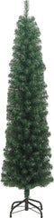 vidaXL - Kunstkerstboom - met - standaard - smal - 210 - cm - PVC - groen