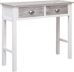 vidaXL - Wandtafel - 90x30x77 - cm - hout - grijs