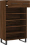 vidaXL - Schoenenkast - 60x35x105 - cm - bewerkt - hout - bruin - eikenkleur