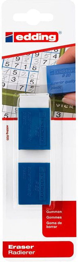 Gum edding r20 met kunststof blauwen houder 2st | 10 stuks