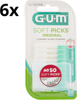 GUM Soft-Picks Regular - 6 x 50 stuks - Voordeelverpakking