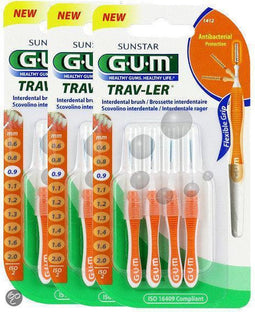 Gum Trav-ler Ultra Fine - Ragers 0.9 mm- 3 x 4 stuks - Voordeelverpakking