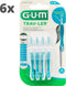 GUM Travler ragers Blauw 1.6mm - 6 x 4 stuks - Voordeelverpakking