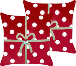 GUMDROP - Sierkussen set 2 - Rood - 45 x 45 cm - Fluweel