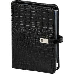 Kalpa 1111-03 Hervulbare Personal Ringband Planner Croco Zwart 1 week per 2 paginas 2025-2026