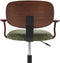 GUNNISON - Bureaustoel - Donkerhout/Groen - Chenille