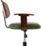 GUNNISON - Bureaustoel - Donkerhout/Groen - Chenille