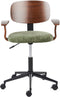 GUNNISON - Bureaustoel - Donkerhout/Groen - Chenille