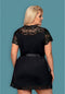 Obsessive Kimono & String - Erotische Kimono - Maat L/XL - Zwart