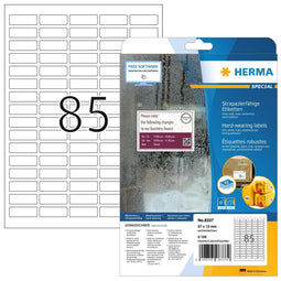 HERMA - Etiket 8337 37x13mm weerbestendig wit 2125 etiketten