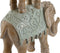 Decoratieve figuren Home ESPRIT Wit Olifant Koloniaal 24,5 x 9,5 x 35 cm