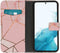 iMoshion Hoesje Geschikt voor Samsung Galaxy S22 Hoesje Met Pasjeshouder - iMoshion Design Softcase Bookcase - Roze / Pink Graphic