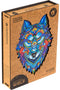 UNIDRAGON Houten Puzzel Voor Volwassenen Dier - Majestueuze Wolf - 310 stukjes - King Size 30x41 cm