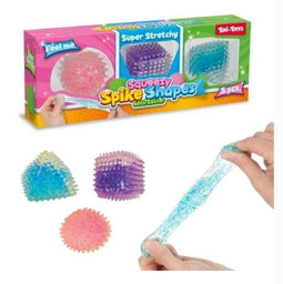 Squeezy Spike Shapes - 3-pack - Glitter - Kleurrijk