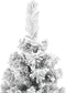 vidaXL - Kunstkerstboom - met - sneeuw - smal - 150 - cm - PVC - groen