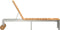 vidaXL - Ligbed - met - Wielen - 207x58x35 - cm - Massief - Acaciahout - & - RVS