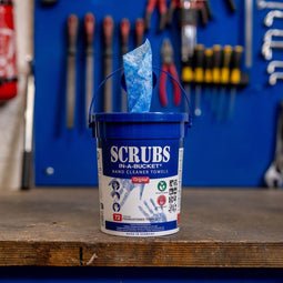 Scrubs In-a-Bucket DY42272 - Handreinigingsdoekjes - Biologisch afbreekbaar - Blauw (72 stuks)