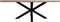 HSM Collection-Rechthoekige Eettafel-220x80-100x78-Naturel/Zwart-Munggur/Metaal
