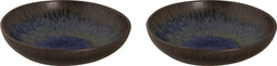 Palmer Bord diep Tama 22 cm Zwart Blauw Stoneware 2 stuks