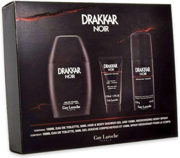 Guy Laroche Drakkar Noir Eau de Toilette 100ml + 150ml Deodorant Spray + 50ml Shower Gel Set for Men