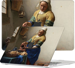 Lunso Geschikt voor MacBook Air 15 inch (2023-2025) cover hoes - case - Vermeer Melkmeisje