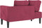 vidaXL - Chaise - longue - met - kussens - fluweel - wijnrood