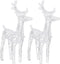 vidaXL - Kerstrendieren - 2 - st - 80 - LED's - acryl - koudwit