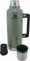 Stanley Classic Legendary Bottle 1,9L | Hammertone Green | Thermosfles houdt 45 uur warm, 2 dagen koud | Vaatwasserbestendig | Roestvrijstalen Thermoskan | Lekvrij