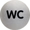 Infobord pictogram durable wc rond 83mm | 5 stuks