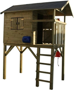 Prestige Garden houten speelhuis met Antraciet glijbaan - Amsterdam