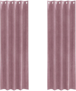 vidaXL - Blackout - Gordijnen - met - Oogjes - 2 - stuks - Donkerroze - Velvet
