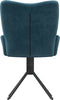 vidaXL - Eetkamerstoelen - draaibaar - 2 - st - fluweel - blauw
