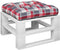 vidaXL - Palletkussen - 50x50x12 - cm - stof - ruitpatroon - rood