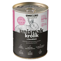 Natvoer Uniszki Unismak Conejo con remolacha Konijn 410 g
