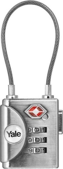 YALE TSA kabelslot - Programmeerbaar met 3 cijfers - Voor koffer en bagage