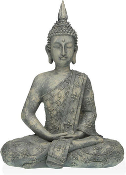 Decoratieve figuren Versa Grijs Boeddha 19 x 40 x 28 cm Hars